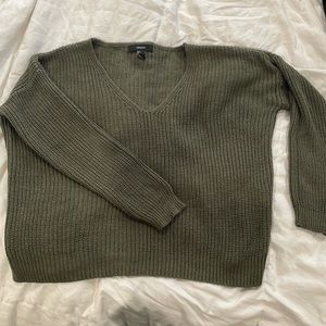 Green knit sweater